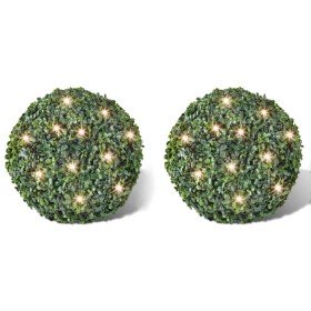 Hoja Artificial Bola de poda 27 cm Con cuerda de LED solar 2