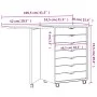 MOSS solid pine wood desk with wheels and drawer unit by vidaXL, Lockers and storage cabinets - Ref: Foro24-355902, Price: 13...