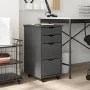 MOSS chest of drawers with wheels solid gray pine wood by vidaXL, Lockers and storage cabinets - Ref: Foro24-355905, Price: 7...