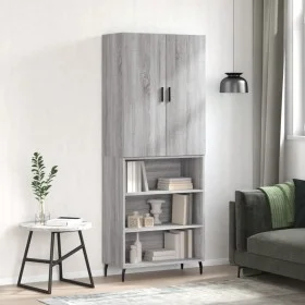 Hohes Sideboard aus sonomagrauem Sperrholz, 69,5 x 34 x 180 cm von vidaXL, Sideboards - Ref: Foro24-3196089, Preis: 121,12 €,...