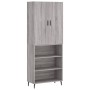 Aparador alto madera contrachapada gris sonoma 69,5x34x180 cm de vidaXL, Aparadores - Ref: Foro24-3196089, Precio: 127,70 €, ...