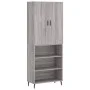 Aparador alto madera contrachapada gris sonoma 69,5x34x180 cm de vidaXL, Aparadores - Ref: Foro24-3196089, Precio: 121,10 €, ...