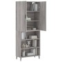 Aparador alto madera contrachapada gris sonoma 69,5x34x180 cm de vidaXL, Aparadores - Ref: Foro24-3196089, Precio: 127,70 €, ...