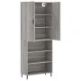 Aparador alto madera contrachapada gris sonoma 69,5x34x180 cm de vidaXL, Aparadores - Ref: Foro24-3196089, Precio: 121,10 €, ...