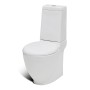 Juego de váter WC y bidé de cerámica blanca