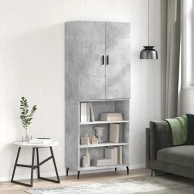 Concrete gray plywood tall sideboard 69.5x34x180 cm by vidaXL, Sideboards - Ref: Foro24-3196087, Price: 119,58 €, Discount: %