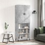 Concrete gray plywood tall sideboard 69.5x34x180 cm by vidaXL, Sideboards - Ref: Foro24-3196087, Price: 120,98 €, Discount: %
