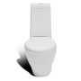 Juego de váter WC y bidé de cerámica blanca