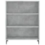 Aparador alto madera contrachapada gris hormigón 69,5x34x180 cm de vidaXL, Aparadores - Ref: Foro24-3196087, Precio: 119,57 €...