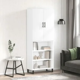 Hohes weißes Sperrholz-Sideboard 69,5 x 34 x 180 cm von vidaXL, Sideboards - Ref: Foro24-3196091, Preis: 127,98 €, Rabatt: %