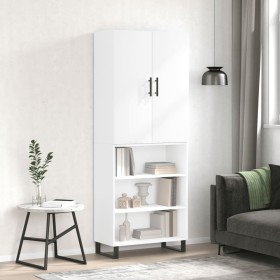 Hohes weißes Sperrholz-Sideboard 69,5 x 34 x 180 cm von vidaXL, Sideboards - Ref: Foro24-3196091, Preis: 129,88 €, Rabatt: %