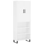 Hohes weißes Sperrholz-Sideboard 69,5 x 34 x 180 cm von vidaXL, Sideboards - Ref: Foro24-3196091, Preis: 127,90 €, Rabatt: %