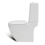Juego de váter WC y bidé de cerámica blanca