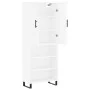 Hohes weißes Sperrholz-Sideboard 69,5 x 34 x 180 cm von vidaXL, Sideboards - Ref: Foro24-3196091, Preis: 127,90 €, Rabatt: %