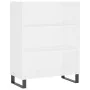 Hohes weißes Sperrholz-Sideboard 69,5 x 34 x 180 cm von vidaXL, Sideboards - Ref: Foro24-3196091, Preis: 127,90 €, Rabatt: %
