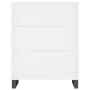 Hohes weißes Sperrholz-Sideboard 69,5 x 34 x 180 cm von vidaXL, Sideboards - Ref: Foro24-3196091, Preis: 127,90 €, Rabatt: %