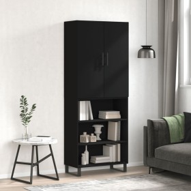 Aparador alto madera contrachapada negro 69,5x34x180 cm de vidaXL, Aparadores - Ref: Foro24-3196092, Precio: 142,20 €, Descue...