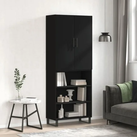 Aparador alto madera contrachapada negro 69,5x34x180 cm de vidaXL, Aparadores - Ref: Foro24-3196092, Precio: 141,80 €, Descue...