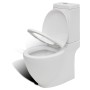 Juego de váter WC y bidé de cerámica blanca