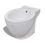 Juego de váter WC y bidé de cerámica blanca
