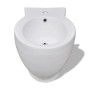 Juego de váter WC y bidé de cerámica blanca