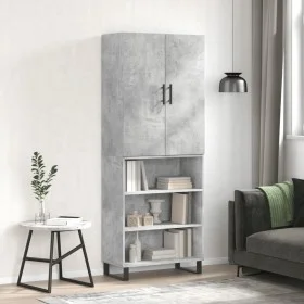 Aparador alto madera contrachapada gris hormigón 69,5x34x180 cm von vidaXL, Sideboards - Ref: Foro24-3196095, Preis: 123,18 €...