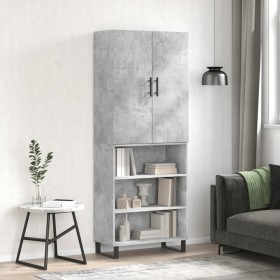 Aparador alto madera contrachapada gris hormigón 69,5x34x180 cm von vidaXL, Sideboards - Ref: Foro24-3196095, Preis: 127,44 €...