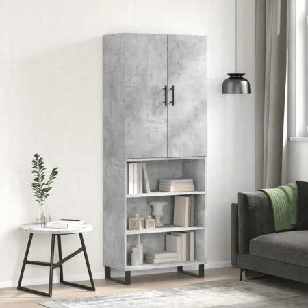Aparador alto madera contrachapada gris hormigón 69,5x34x180 cm von vidaXL, Sideboards - Ref: Foro24-3196095, Preis: 123,17 €...