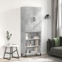 Aparador alto madera contrachapada gris hormigón 69,5x34x180 cm de vidaXL, Aparadores - Ref: Foro24-3196095, Precio: 127,56 €