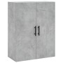 Aparador alto madera contrachapada gris hormigón 69,5x34x180 cm de vidaXL, Aparadores - Ref: Foro24-3196095, Precio: 127,56 €