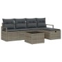 Conjunto de sofá de jardín 6 pcs Gris 230 x 117 x 85 cm
