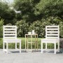 Gartenstühle 2 Stück aus massivem weißem Kiefernholz 50x48x91,5 cm von vidaXL, Gartenstühle - Ref: Foro24-824026, Preis: 153,...