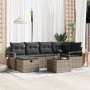 Conjunto de sofá de jardín 7 pcs Gris 232 x 122 x 85 cm