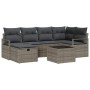 Conjunto de sofá de jardín 7 pcs Gris 232 x 122 x 85 cm