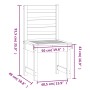 Gartenstühle 2 Stück aus massivem weißem Kiefernholz 50x48x91,5 cm von vidaXL, Gartenstühle - Ref: Foro24-824026, Preis: 153,...