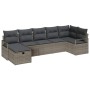 Conjunto de sofá de jardín 7 pcs Gris 287 x 122 x 85 cm