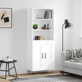 Aparador alto madera contrachapada blanco 69,5x34x180 cm de vidaXL, Aparadores - Ref: Foro24-3189949, Precio: 148,76 €, Descu...