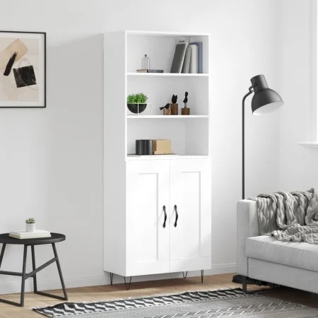 Aparador alto madera contrachapada blanco 69,5x34x180 cm de vidaXL, Aparadores - Ref: Foro24-3189949, Precio: 147,78 €, Descu...
