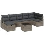 Conjunto de sofá de jardín 8 pcs Gris 287 x 122 x 85 cm