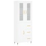 Aparador alto madera contrachapada blanco 69,5x34x180 cm de vidaXL, Aparadores - Ref: Foro24-3198641, Precio: 209,02 €