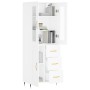 Hohes weißes Sperrholz-Sideboard 69,5 x 34 x 180 cm von vidaXL, Sideboards - Ref: Foro24-3198641, Preis: 204,21 €, Rabatt: %