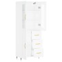 Aparador alto madera contrachapada blanco 69,5x34x180 cm de vidaXL, Aparadores - Ref: Foro24-3198641, Precio: 209,02 €