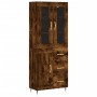 Hohes Sideboard aus geräuchertem Eichensperrholz, 69,5 x 34 x 180 cm von vidaXL, Sideboards - Ref: Foro24-3198646, Preis: 174...