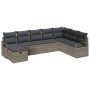 Conjunto de sofá de jardín 8 pcs Gris 287 x 177 x 85 cm