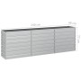 Arriate de acero galvanizado plateado 240x40x77 cm de vidaXL, Maceteros y jardineras - Ref: Foro24-316887, Precio: 72,12 €, D...