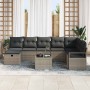 Conjunto de sofá de jardín 9 pcs Gris 287 x 177 x 85 cm