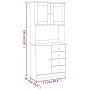 Tall solid pine wood cabinet 77x35x165 cm by vidaXL, Sideboards - Ref: Foro24-3187771, Price: 226,31 €, Discount: %