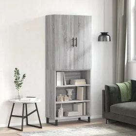 Aparador alto madera contrachapada gris sonoma 69,5x34x180 cm by vidaXL, Sideboards - Ref: Foro24-3196097, Price: 128,54 €, D...