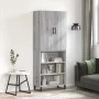 Aparador alto madera contrachapada gris sonoma 69,5x34x180 cm de vidaXL, Aparadores - Ref: Foro24-3196097, Precio: 128,19 €, ...