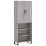 Aparador alto madera contrachapada gris sonoma 69,5x34x180 cm de vidaXL, Aparadores - Ref: Foro24-3196097, Precio: 131,56 €, ...